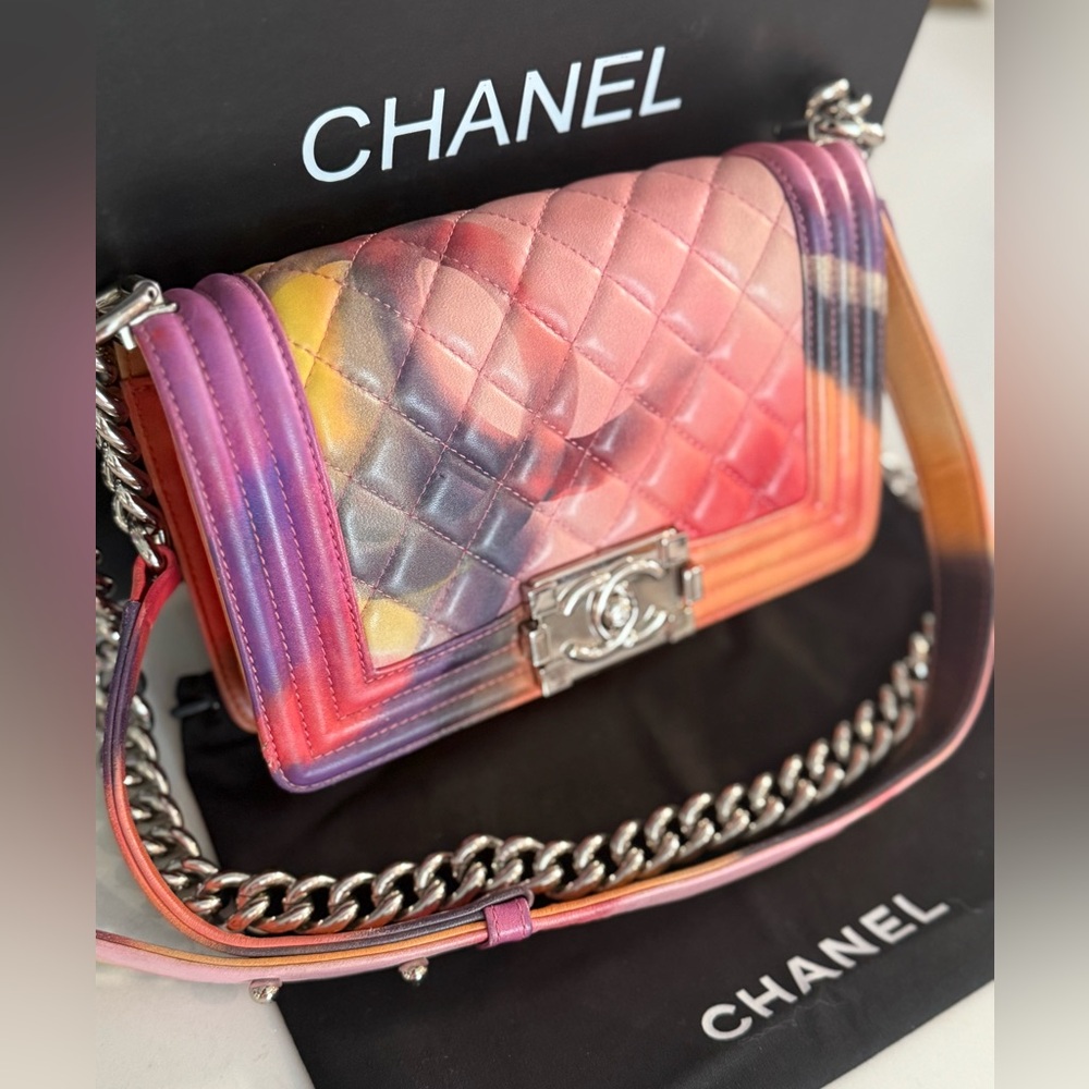 CHANEL Small Flower Power Boy Bag w/Box & Dust-Bag ~ EXCELLENT CONDITION - Picture 16 of 16